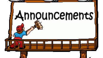 Announcements