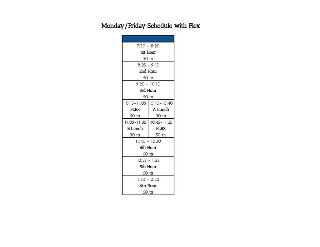 Count Day Schedule