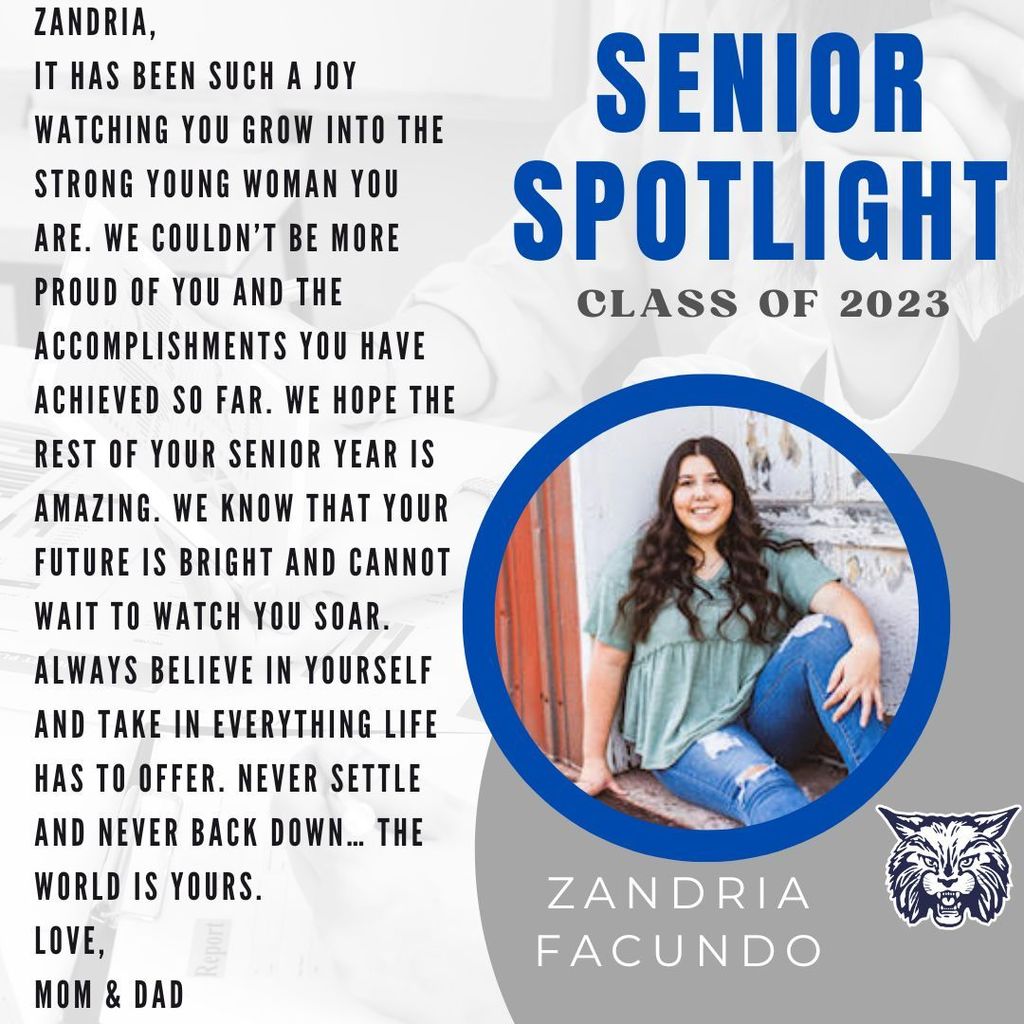ZANDRIA FACUNDO Senior Spotlight