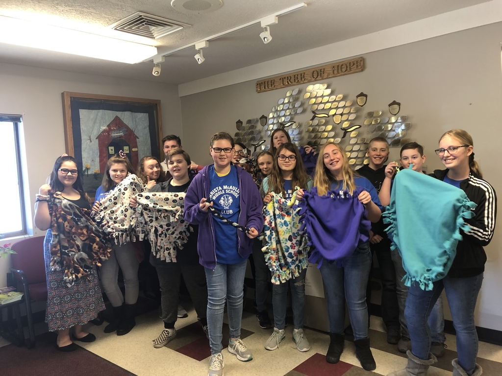 Leo Club donating blankets to the Bay County Animal Shelter
